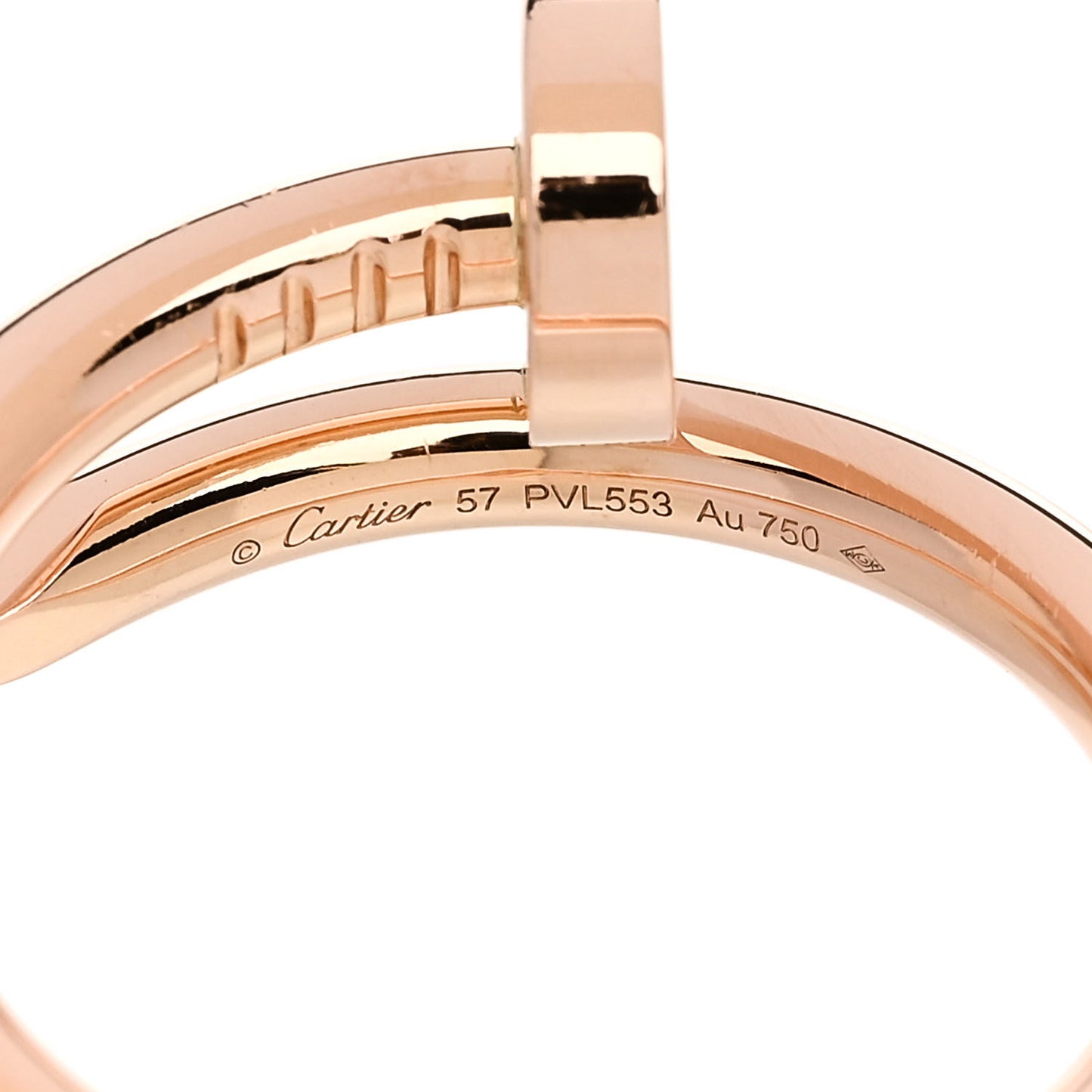 18K Pink Gold Juste Un Clou Ring 57 8