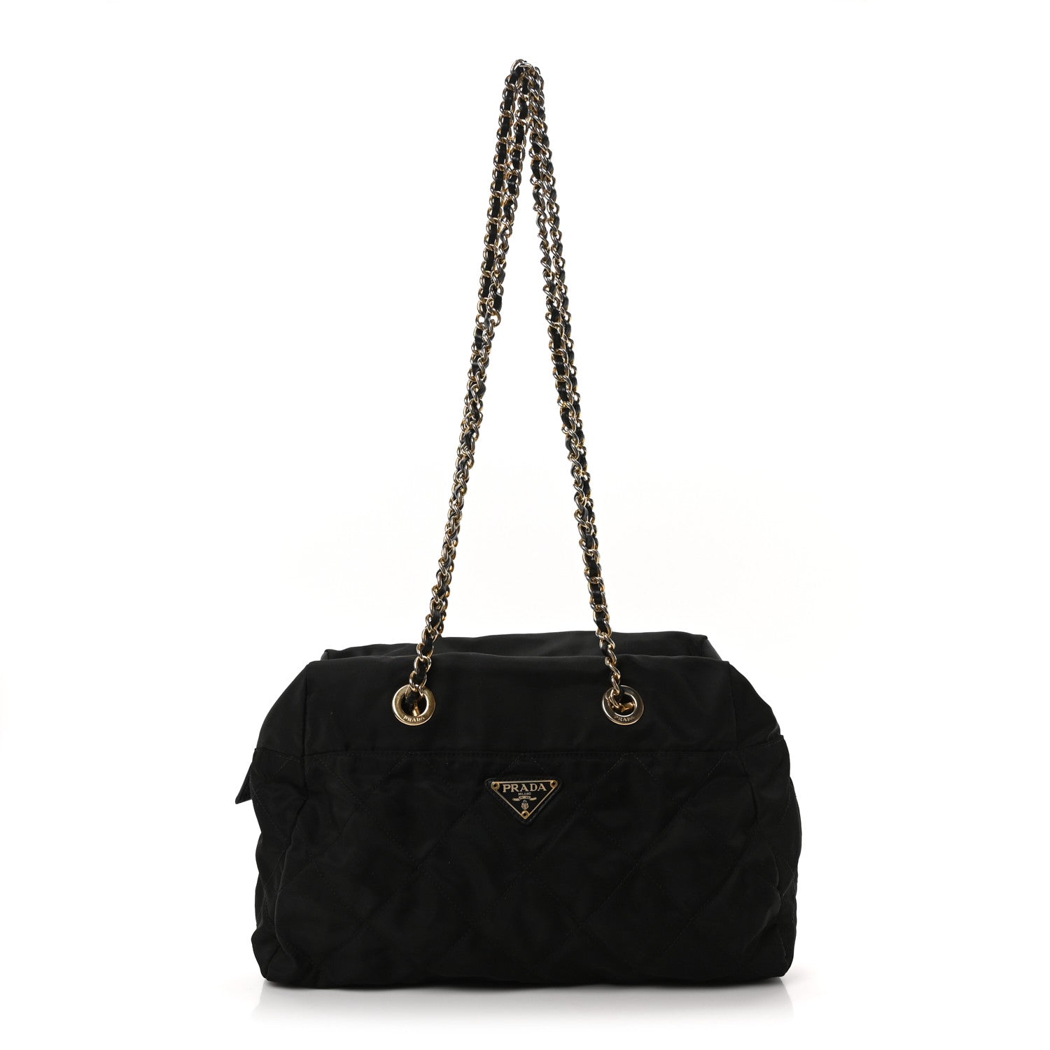 Prada Nylon Tessuto Quilted Shoulder Bag Black 1 of 9