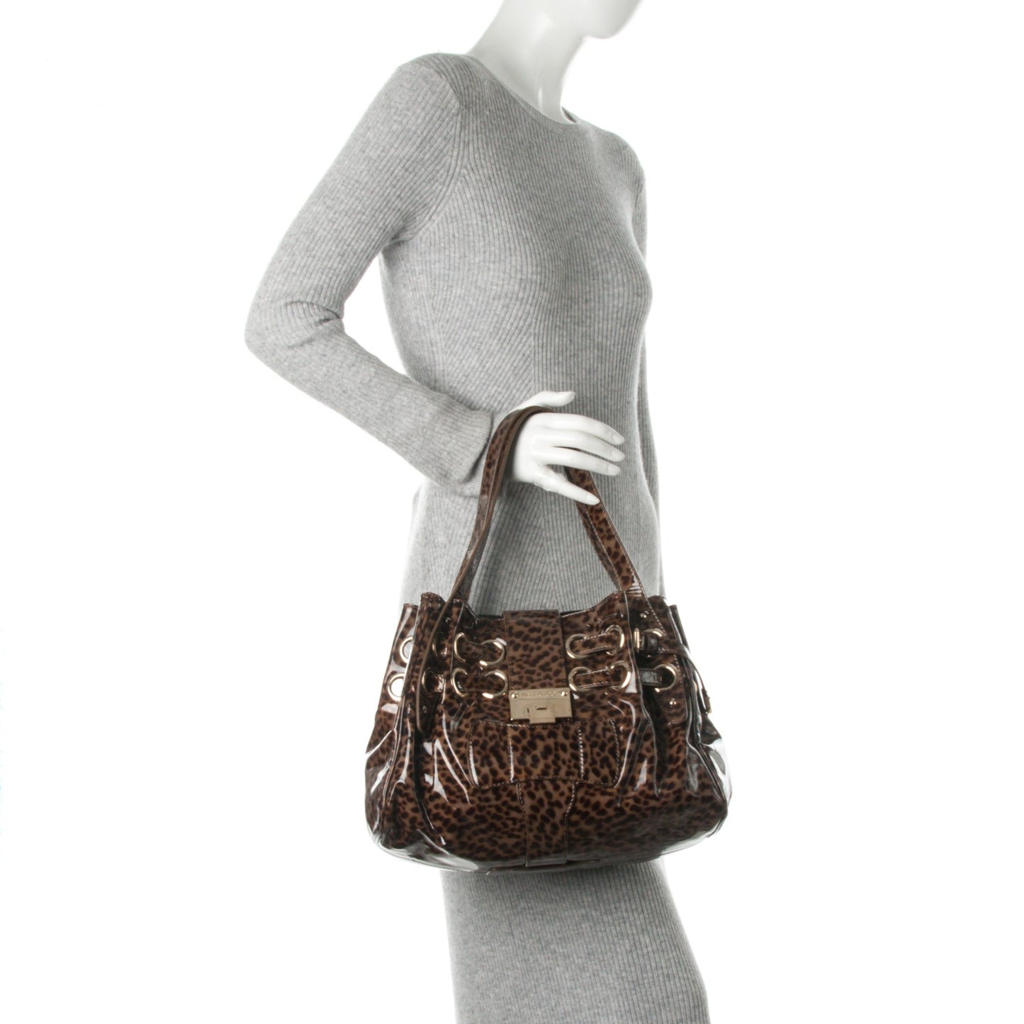 Patent Leopard Print Riki Natural