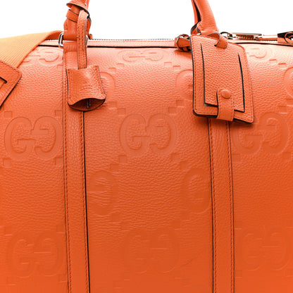 Gucci Piuma Calfskin Jumbo GG Embossed Large Duffle Bag Good Orange 8 of 13