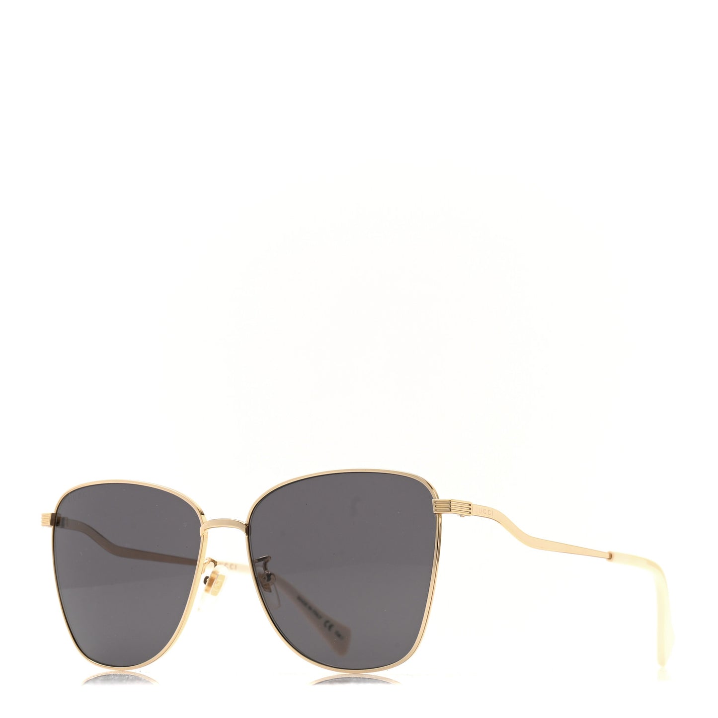 Metal Square Frame Sunglasses GG0970S Gold Grey