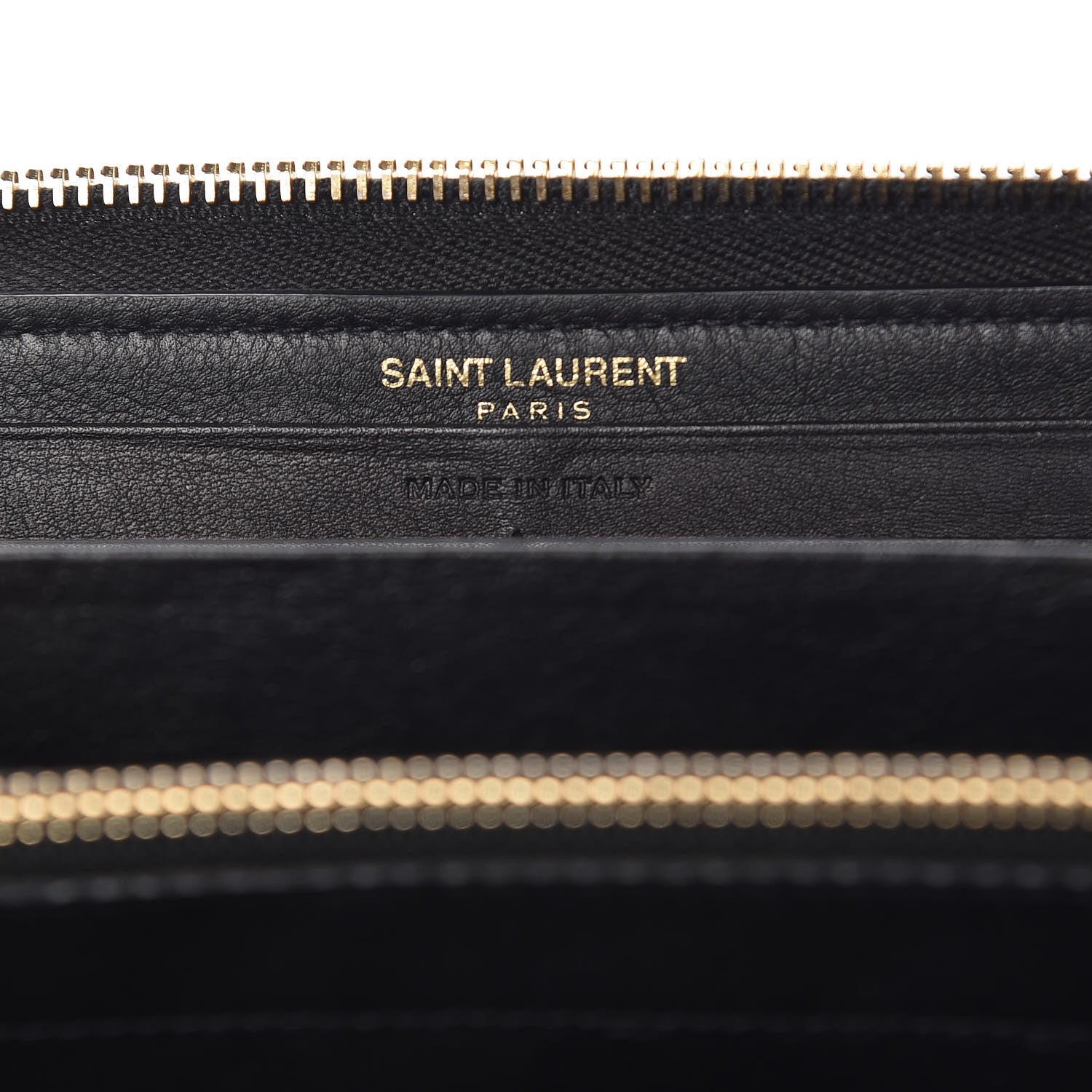 Saint Laurent Calfskin Monogram Zip Around Wallet Black 6 of 8
