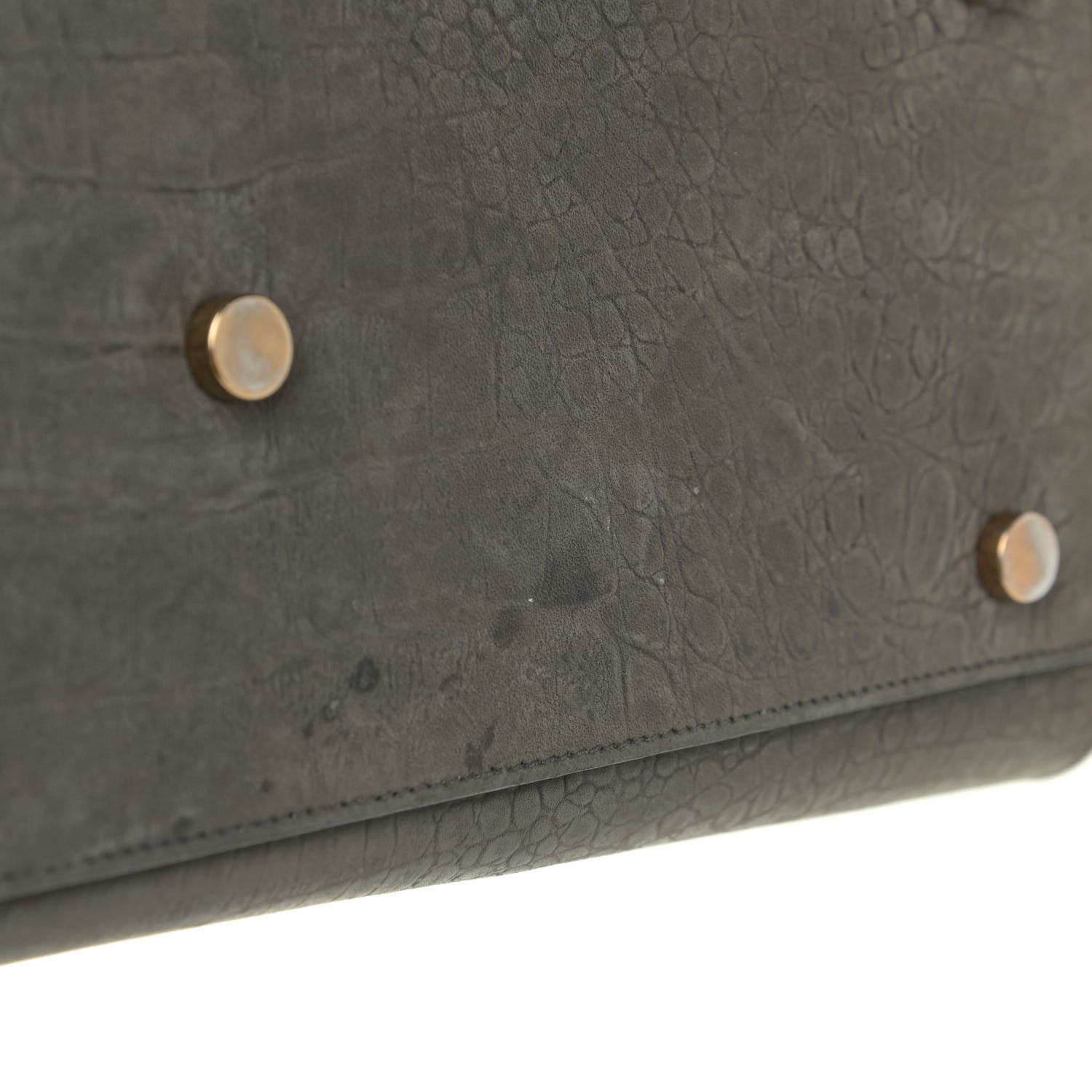 Saint Laurent Crocodile Embossed Nubuck Small Sac De Jour Dark Anthracite 17 of 28