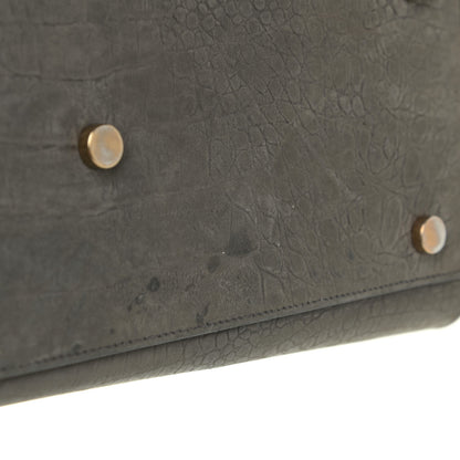 Saint Laurent Crocodile Embossed Nubuck Small Sac De Jour Dark Anthracite 17 of 28