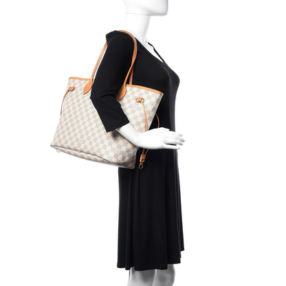 Louis Vuitton Damier Azur Neo Neverfull MM Rose Ballerine 2 of 17