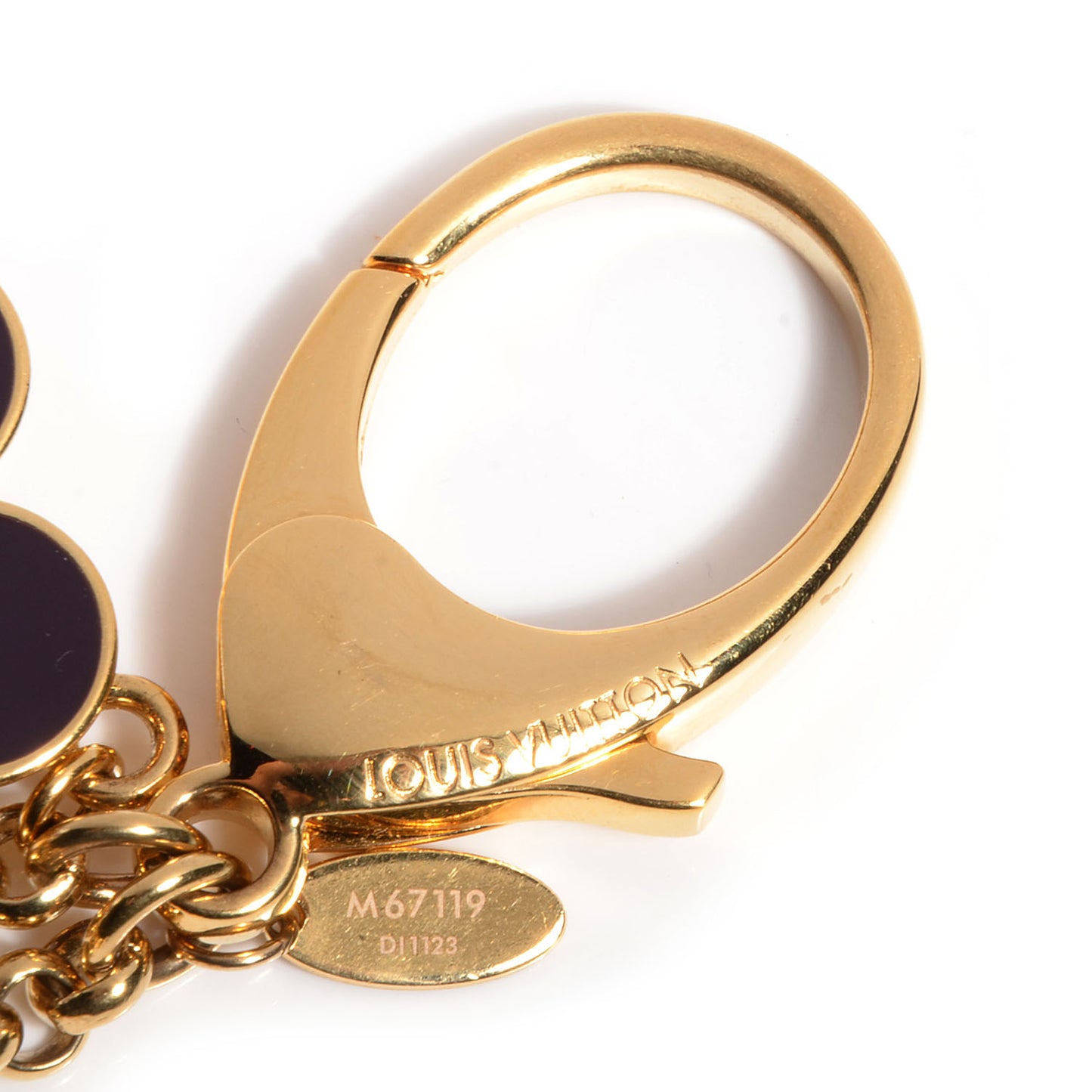 Fleur De Monogram Bag Charm Dore