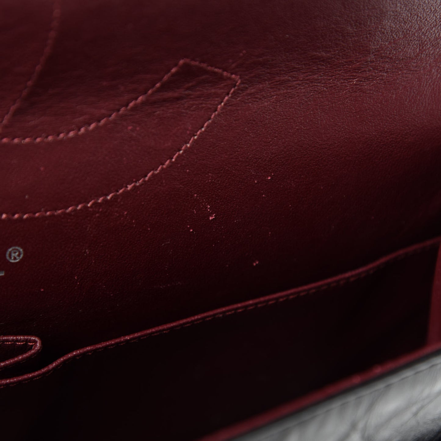 Aged Calfskin Quilted 2.55 Reissue 227 Flap Black