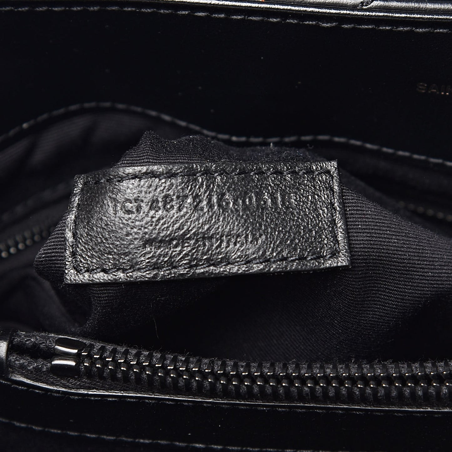 Calfskin Y Quilted Monogram Medium Loulou Chain Satchel Black