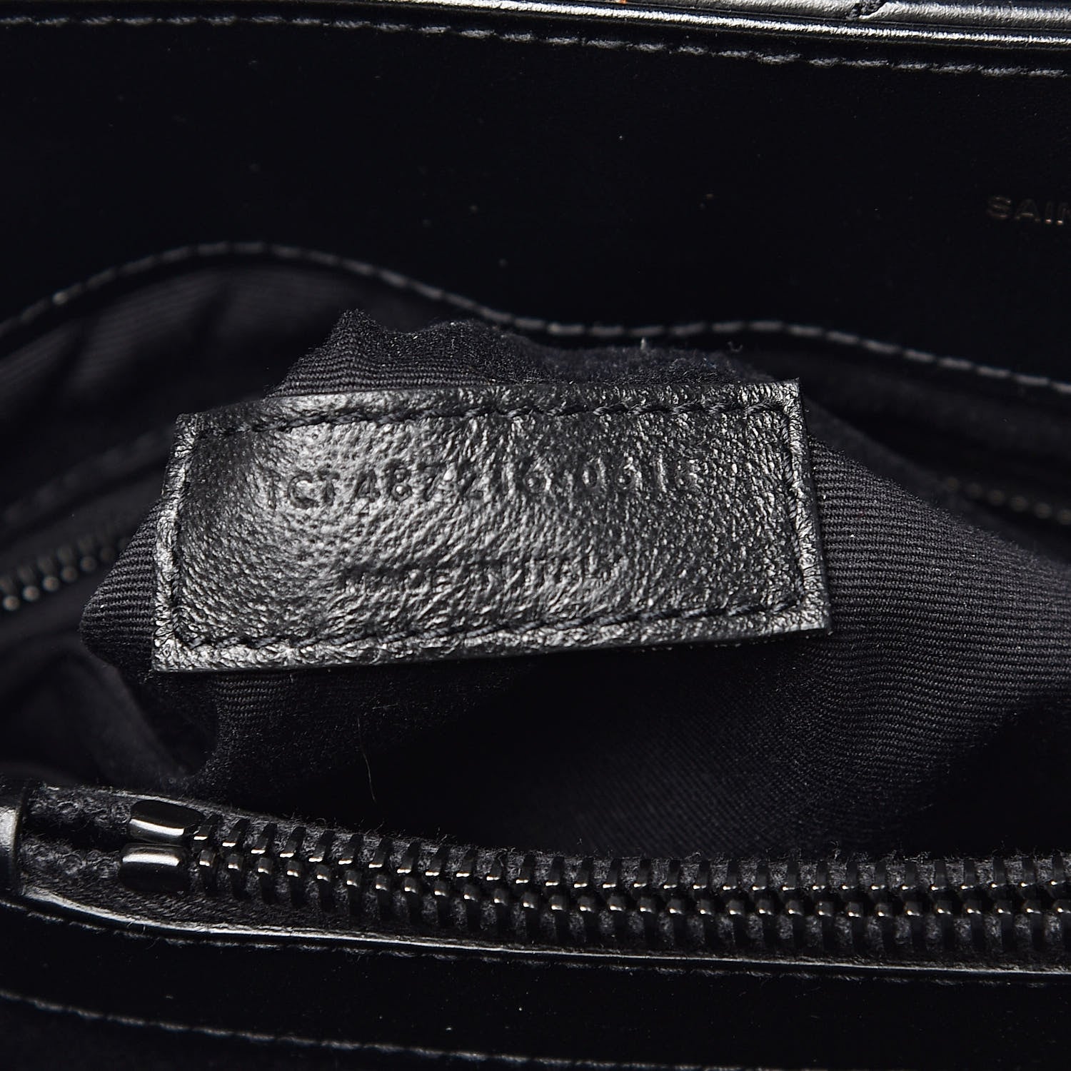 Saint Laurent Calfskin Y Quilted Monogram Medium Loulou Chain Satchel Black 7 of 12