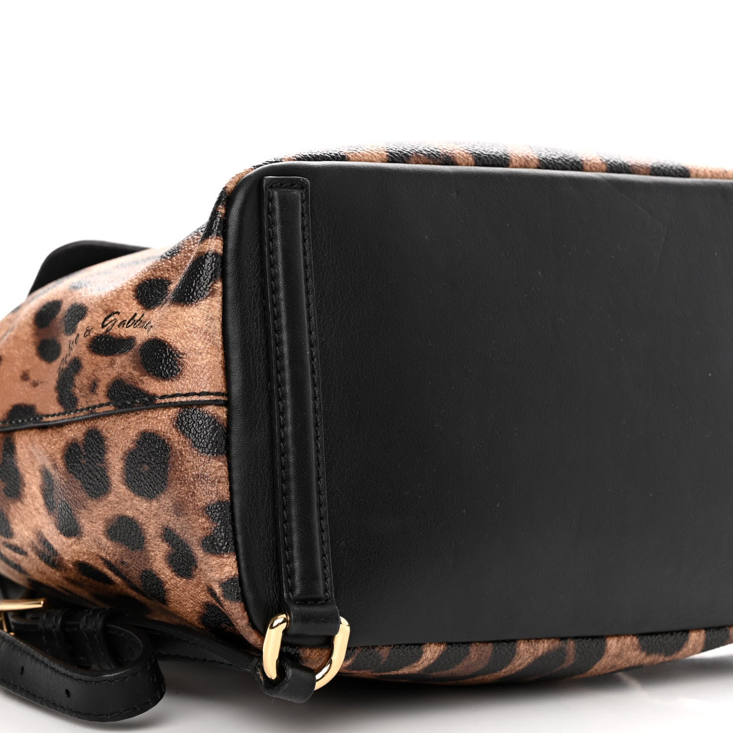 Dolce & Gabbana Dauphine Leopard Print Miss Sicily Backpack Black 8 of 12