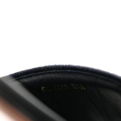 Christian Dior Canvas Embroidered Dway Mules Slide Sandals 37.5 Deep Blue 9 of 9