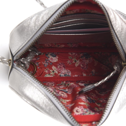 Gucci Laminated Nappa Web Trapuntata Mini GG Shoulder Bag Argento 5 of 12