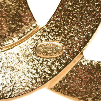 Chanel CC Large Brooch Gold 4 of 5