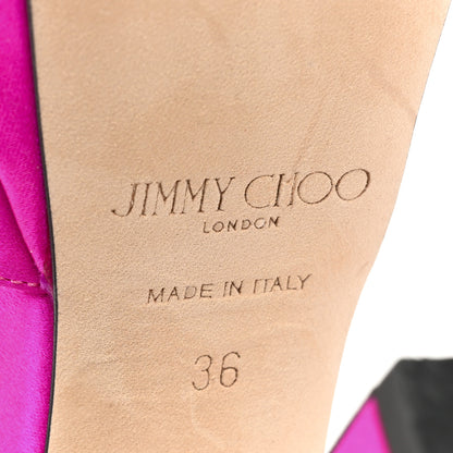 Jimmy Choo Satin Pearl Socorie 120 Sandals 36 Fuchsia White 6 of 11