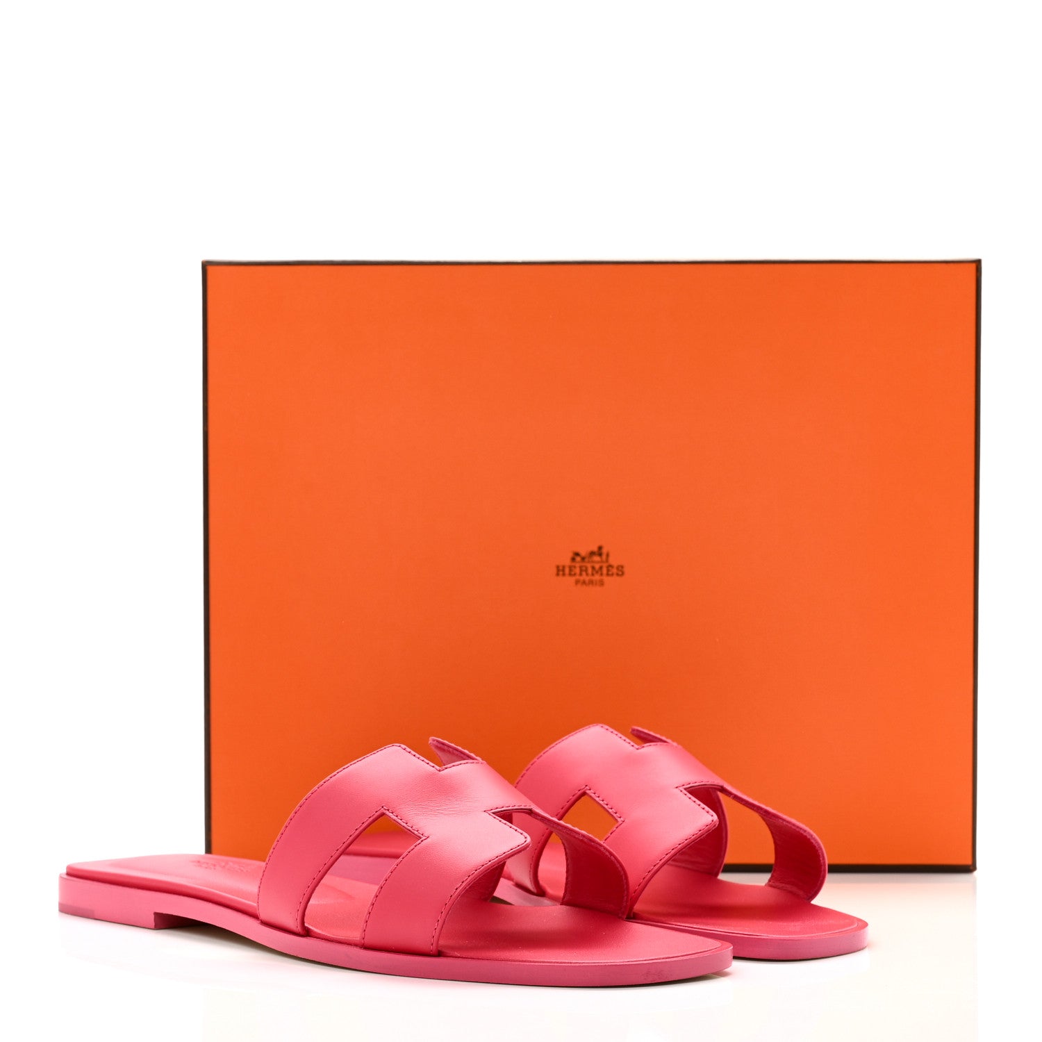 Hermes Calfskin Oran Sandals 39 Rose Mexico 10 of 10