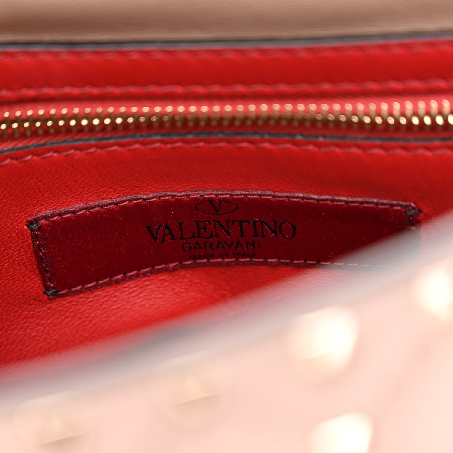 Valentino Garavani Lambskin Medium Rockstud Spike Shoulder Bag Poudre 5 of 8