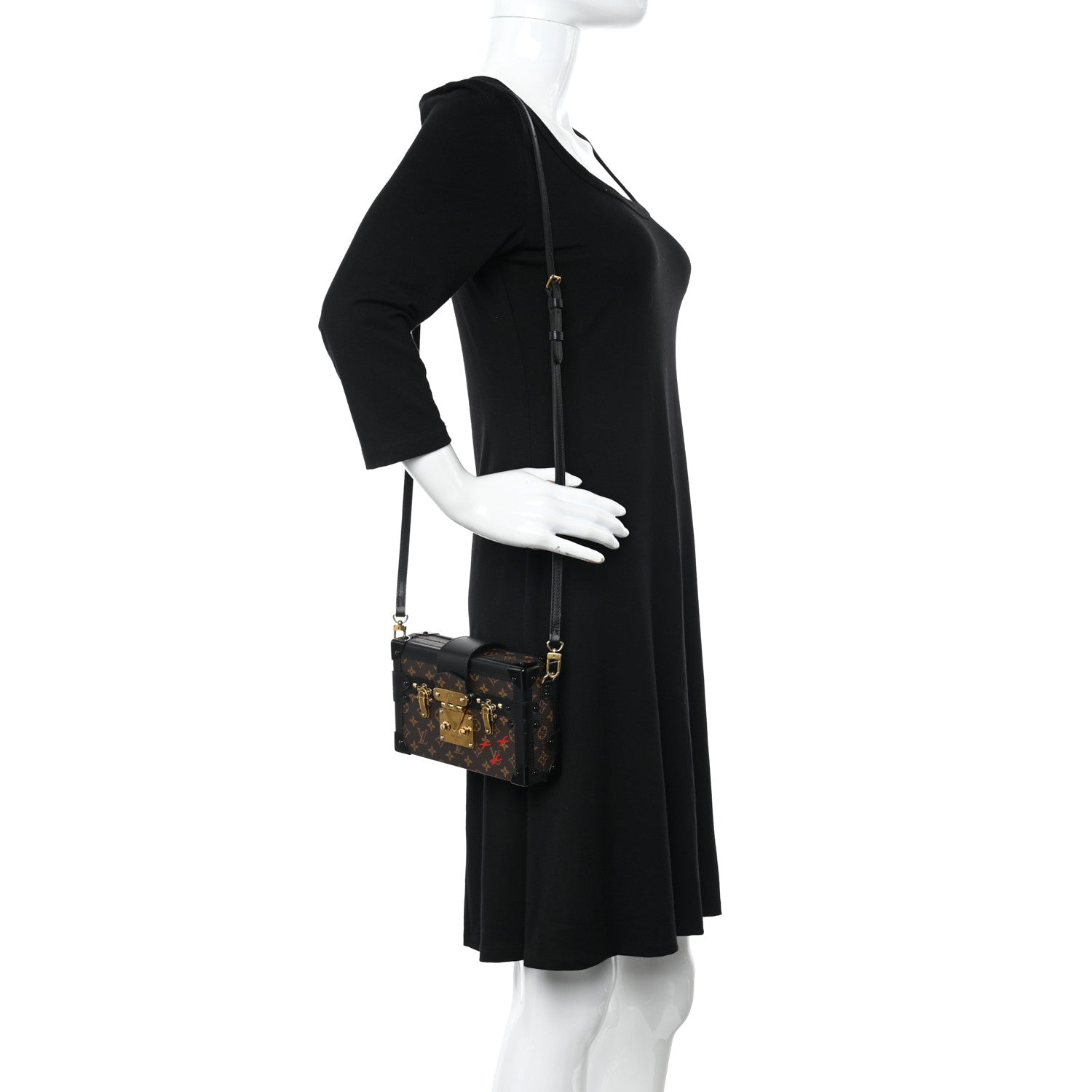 Louis Vuitton Monogram Petite Malle Black 2 of 11