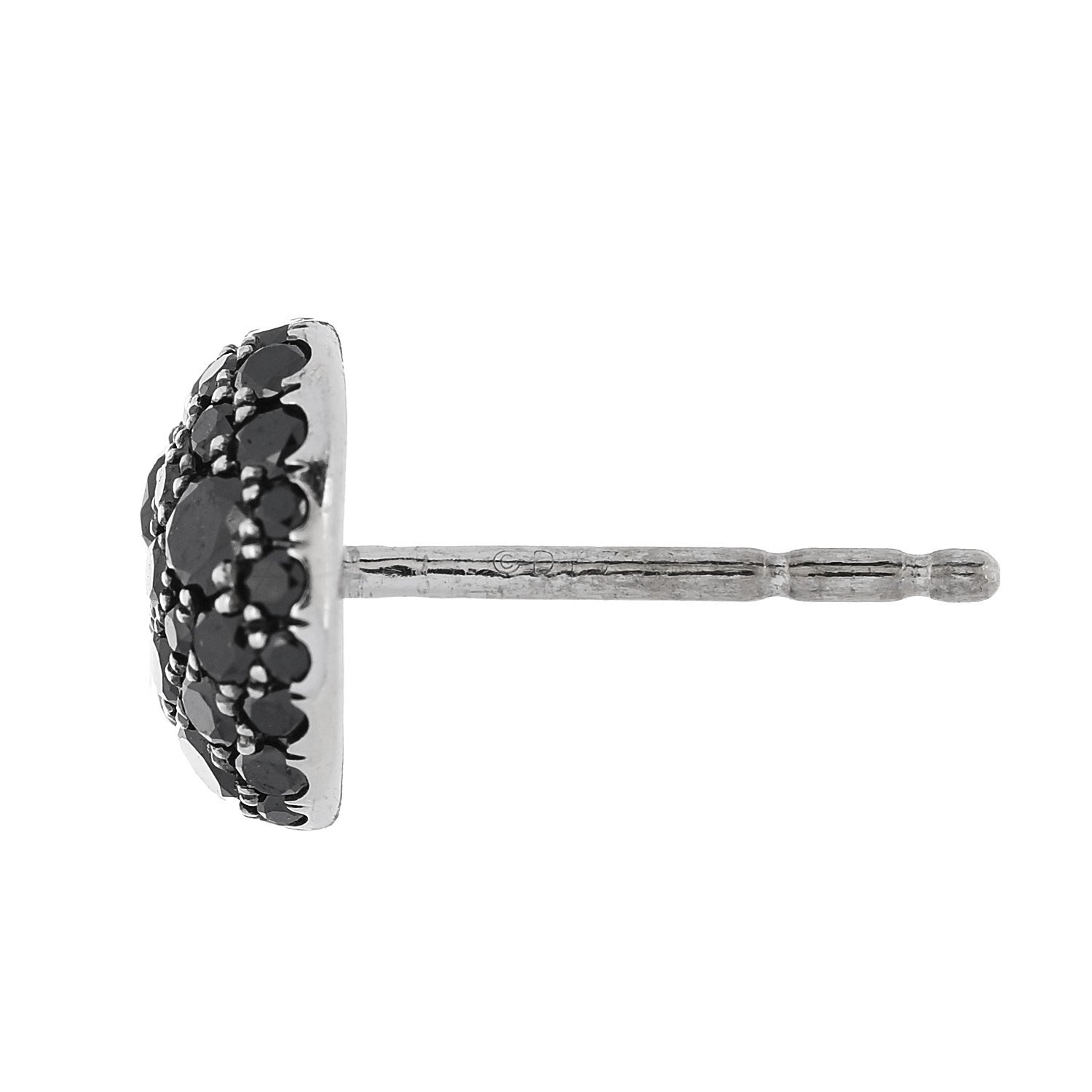 David Yurman 18K White Gold Black Diamond 8mm Cushion Stud Earrings 4 of 4