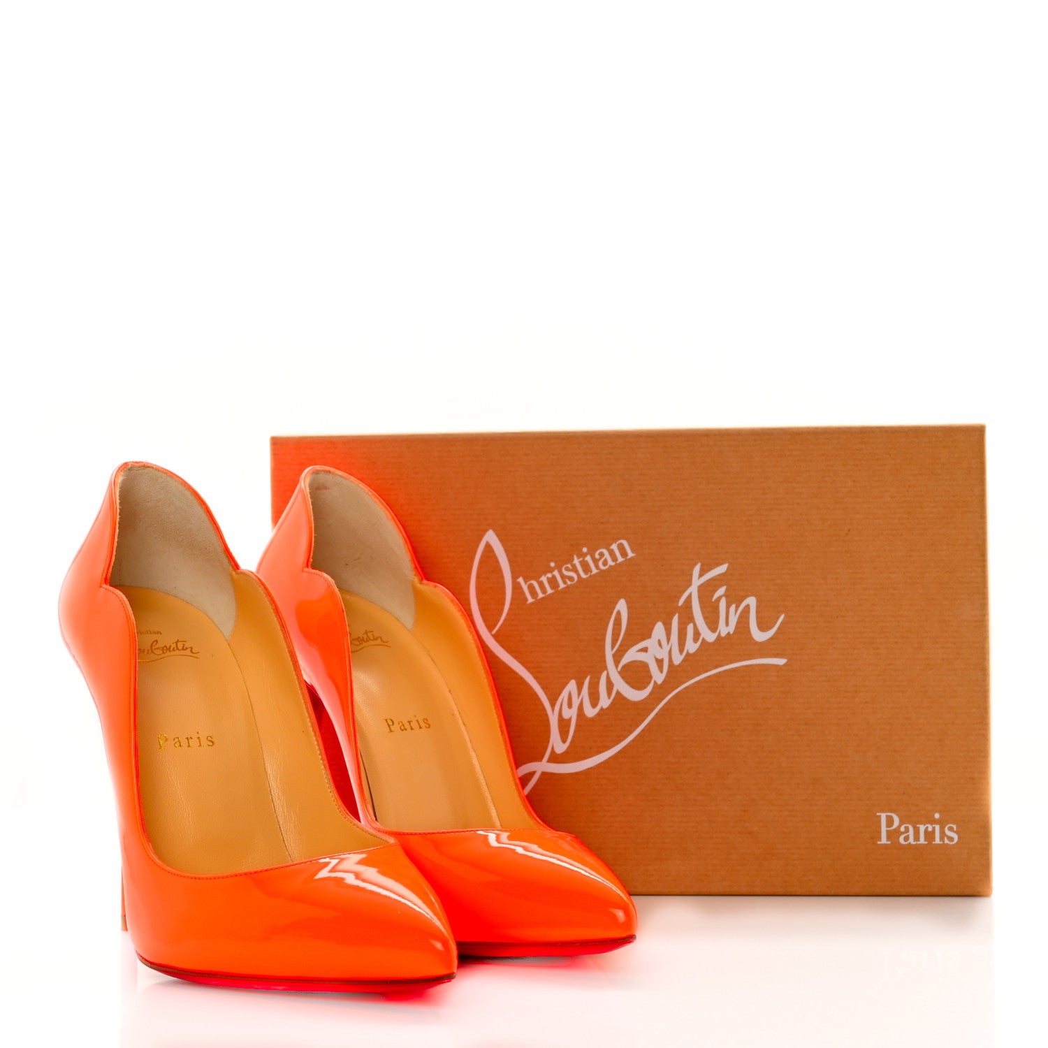 Christian Louboutin Patent Hot Chick 100 Pumps 40 Sunset 11 of 11