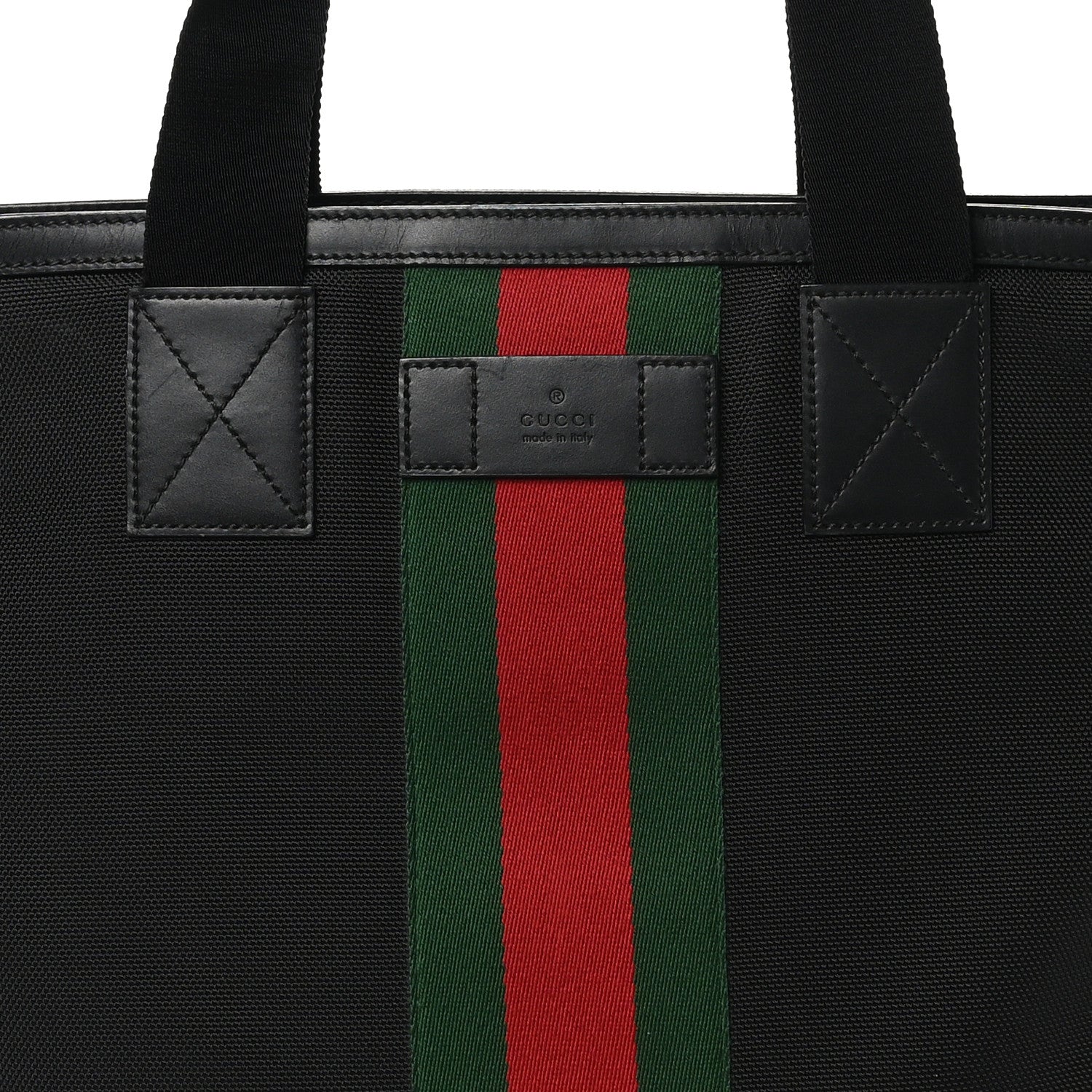 Gucci Techno Canvas Web Vertical Tote Black 8 of 10