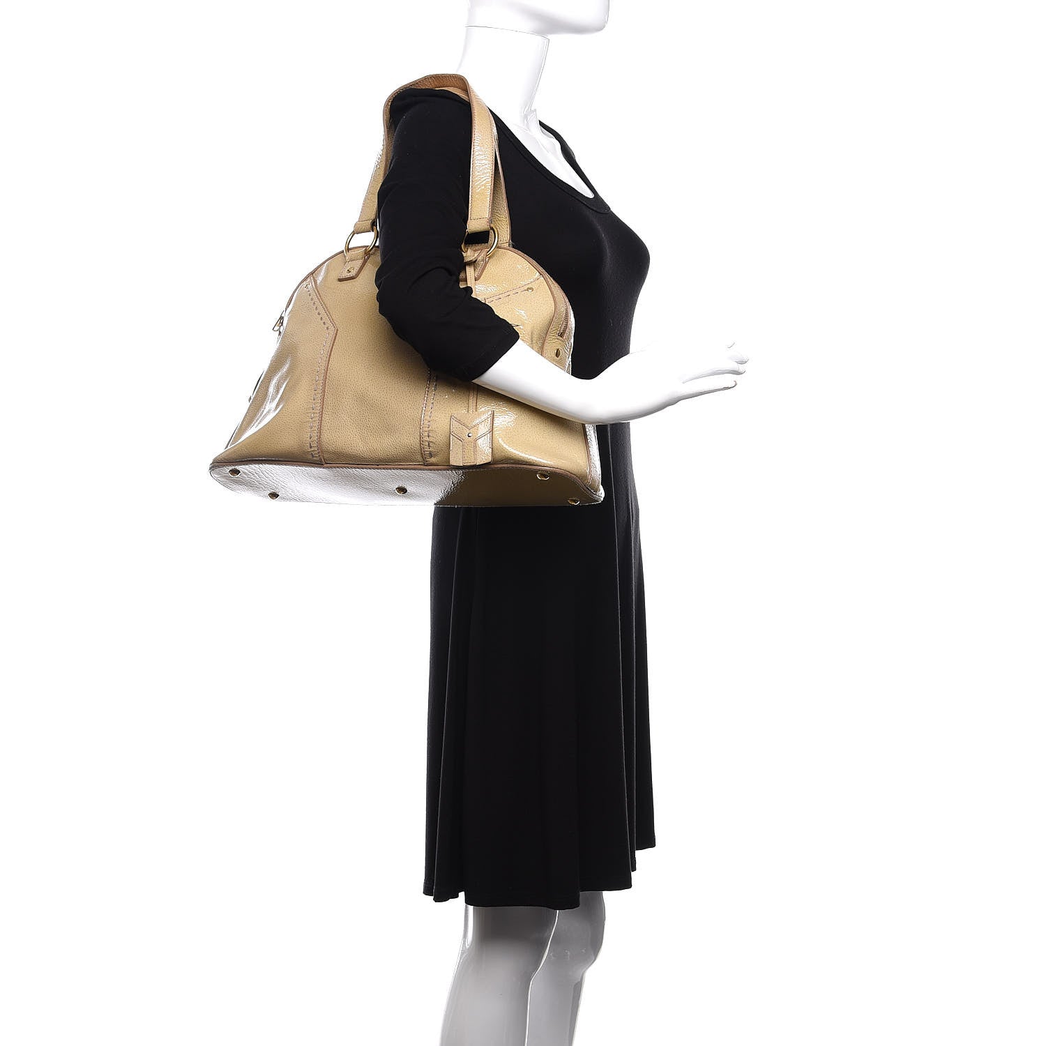 Saint Laurent Patent Large Muse Beige 2 of 11