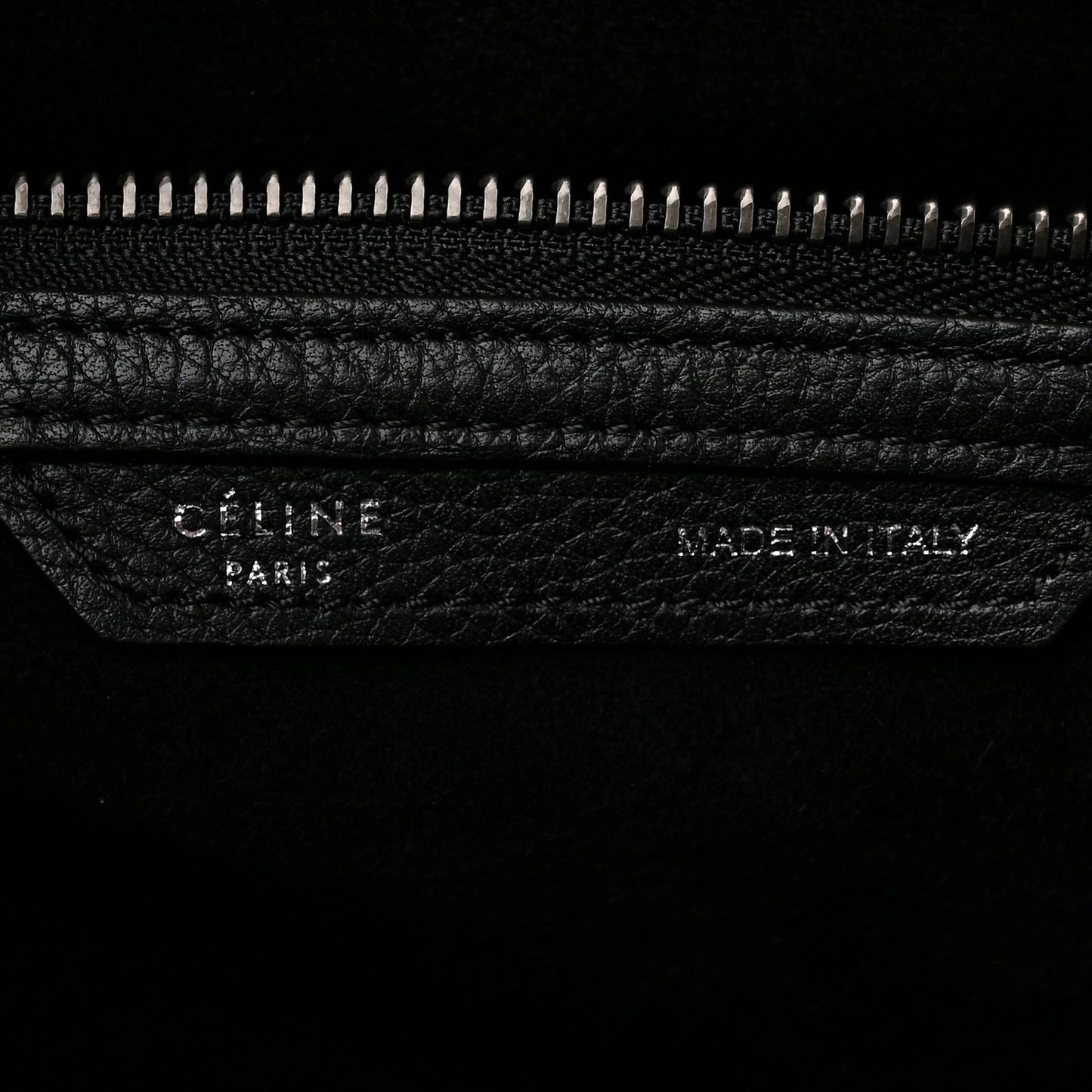 Drummed Calfskin Mini Luggage Black