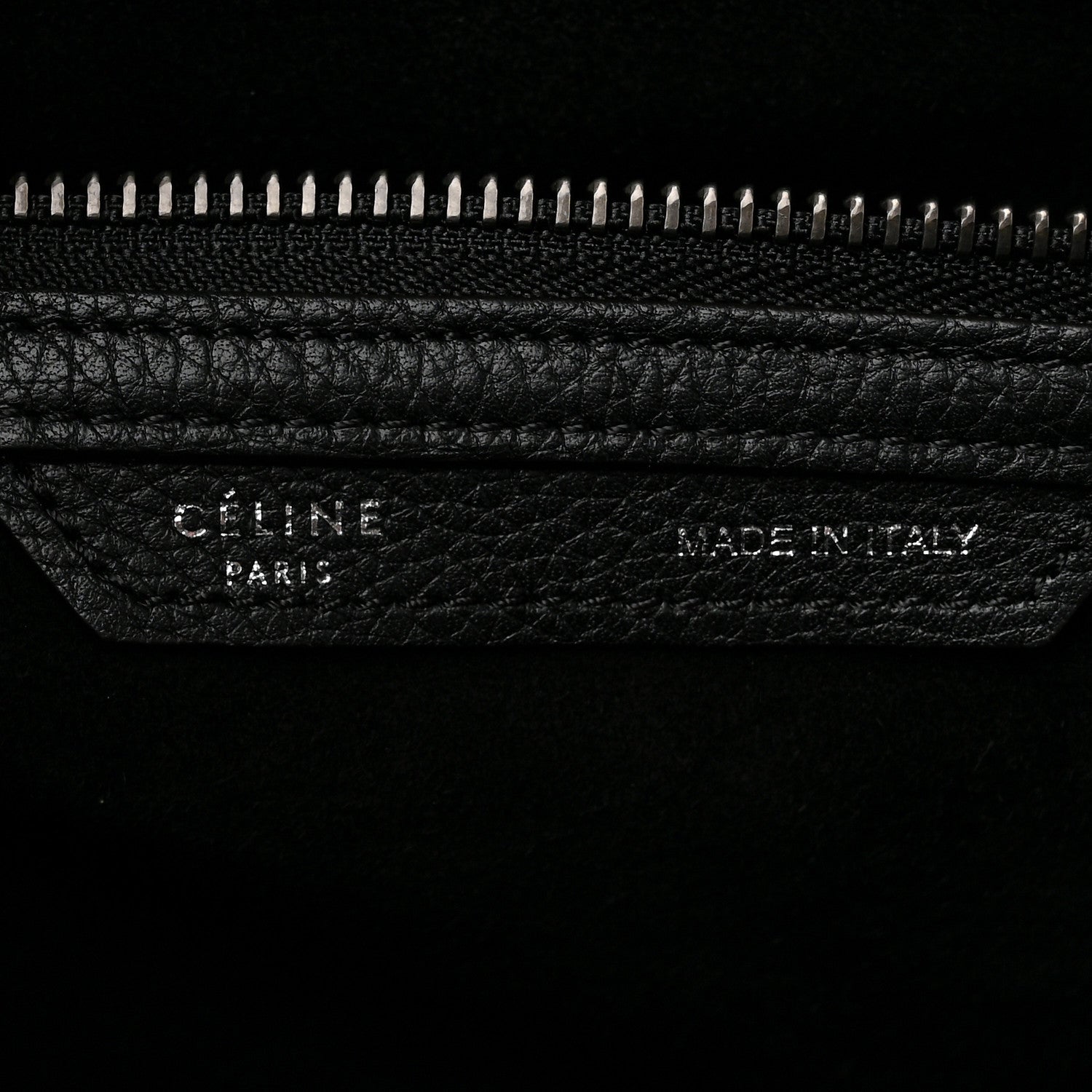 Celine Drummed Calfskin Mini Luggage Black 6 of 10