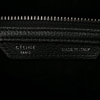 Celine Drummed Calfskin Mini Luggage Black 6 of 10