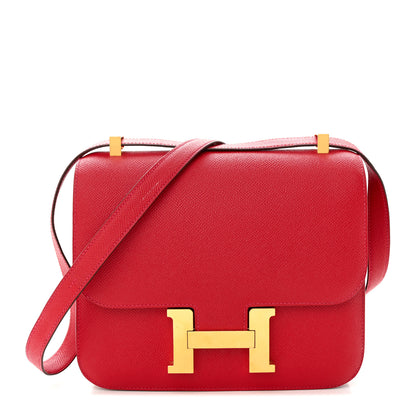 Hermes Epsom Constance 24 Rouge Casaque 1 of 14