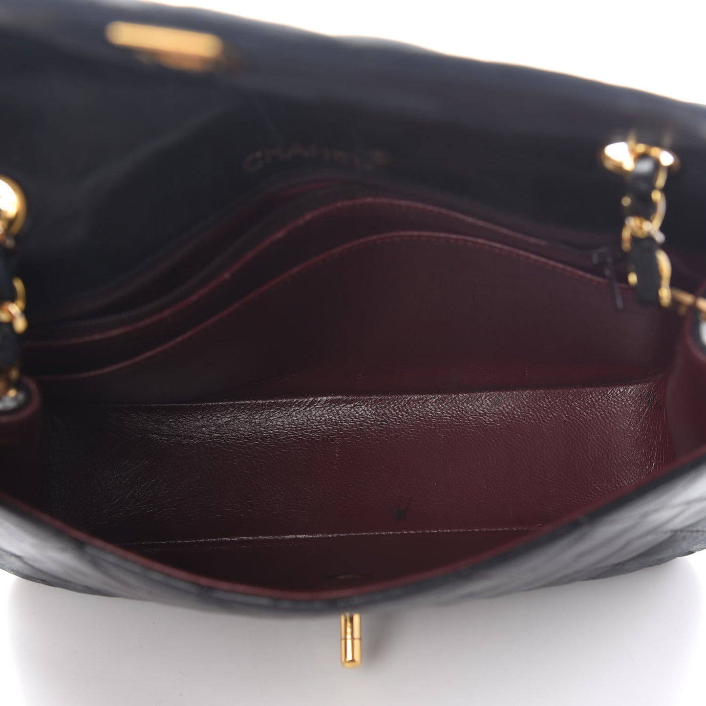 Lambskin Quilted Small Single Flap Black