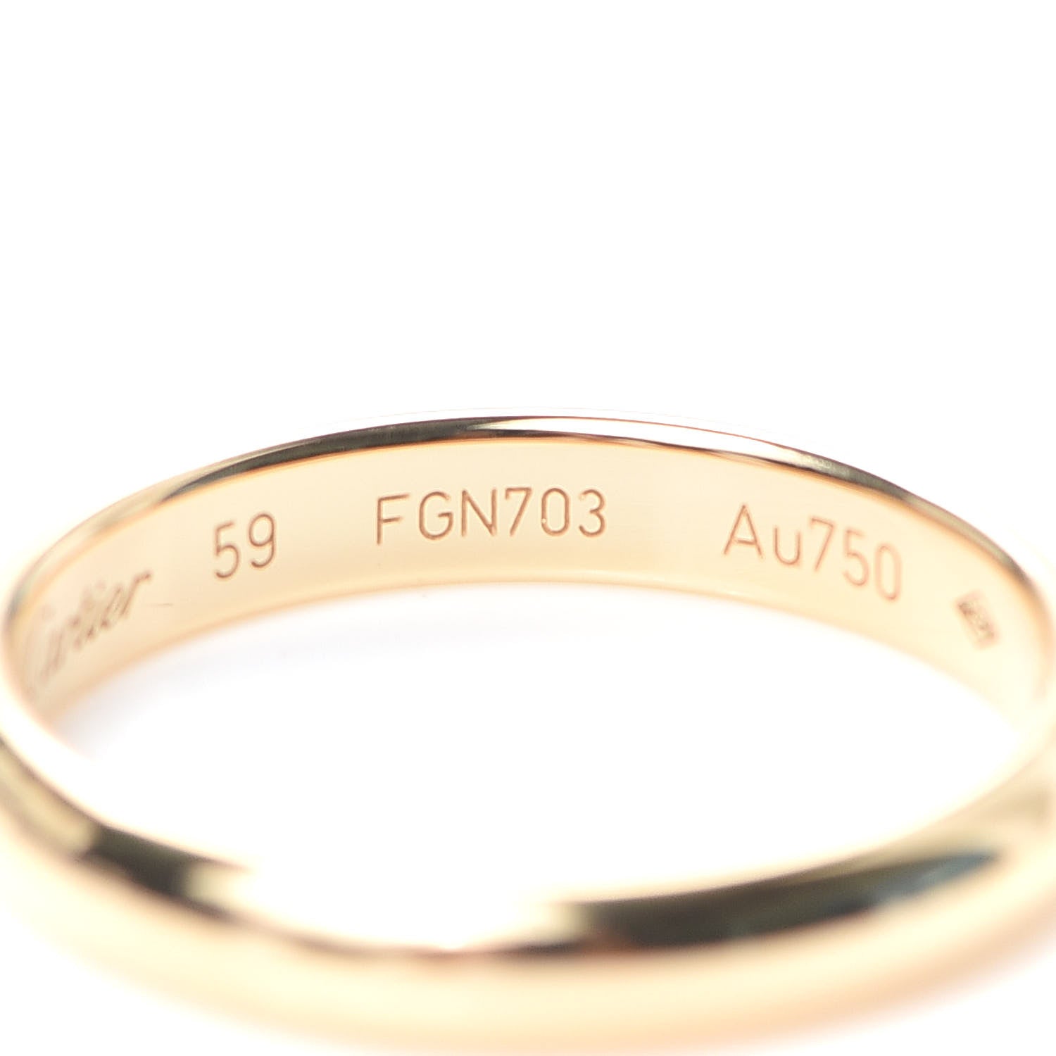 Cartier 18K Yellow Gold 3.5mm 1895 Wedding Band Ring 59 8.75 5 of 7
