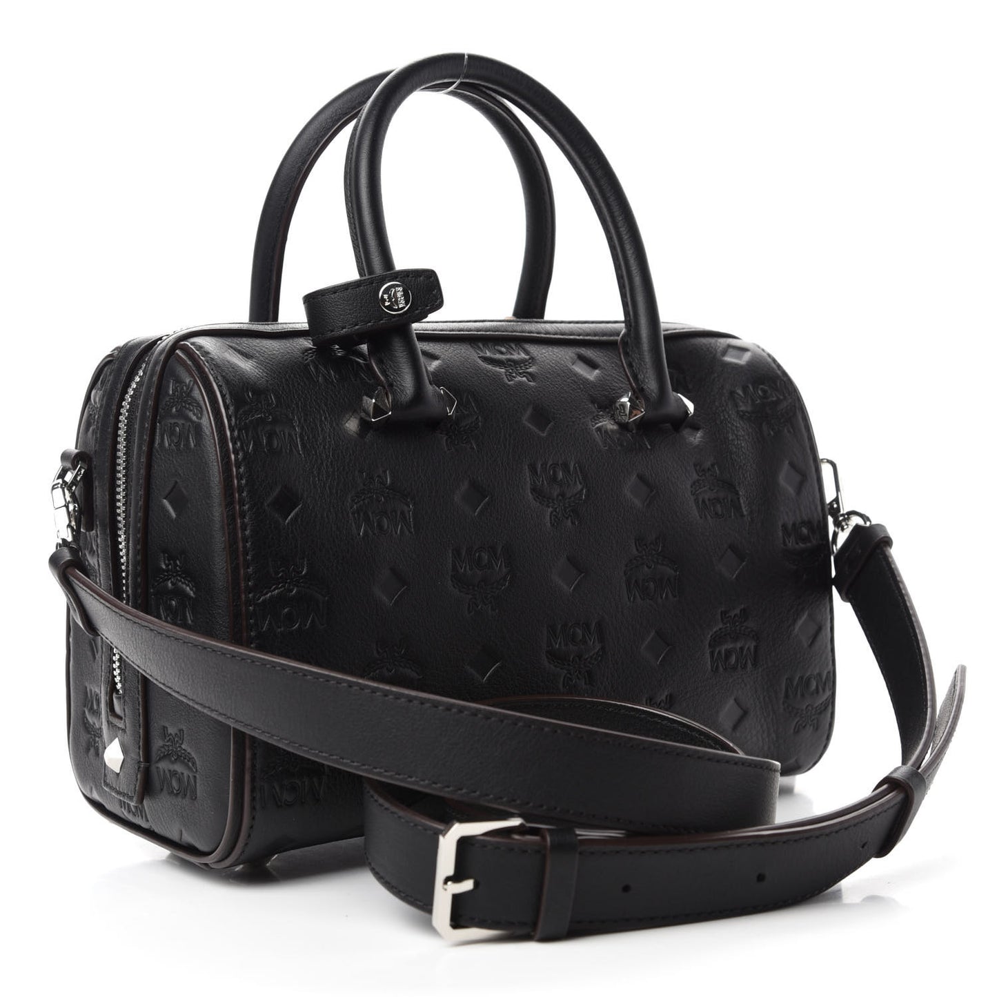 Calfskin Ottomar Monogram Essential Boston Bag Black