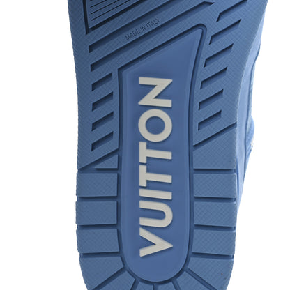 Louis Vuitton Calfskin Embossed Monogram Mens LV Trainer Sneakers 6 Blue 8 of 10