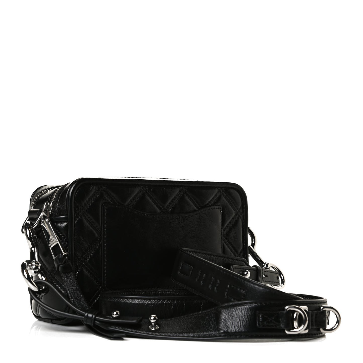 Natural Grain Calfskin Quilted The Softshot 21 Bag Black
