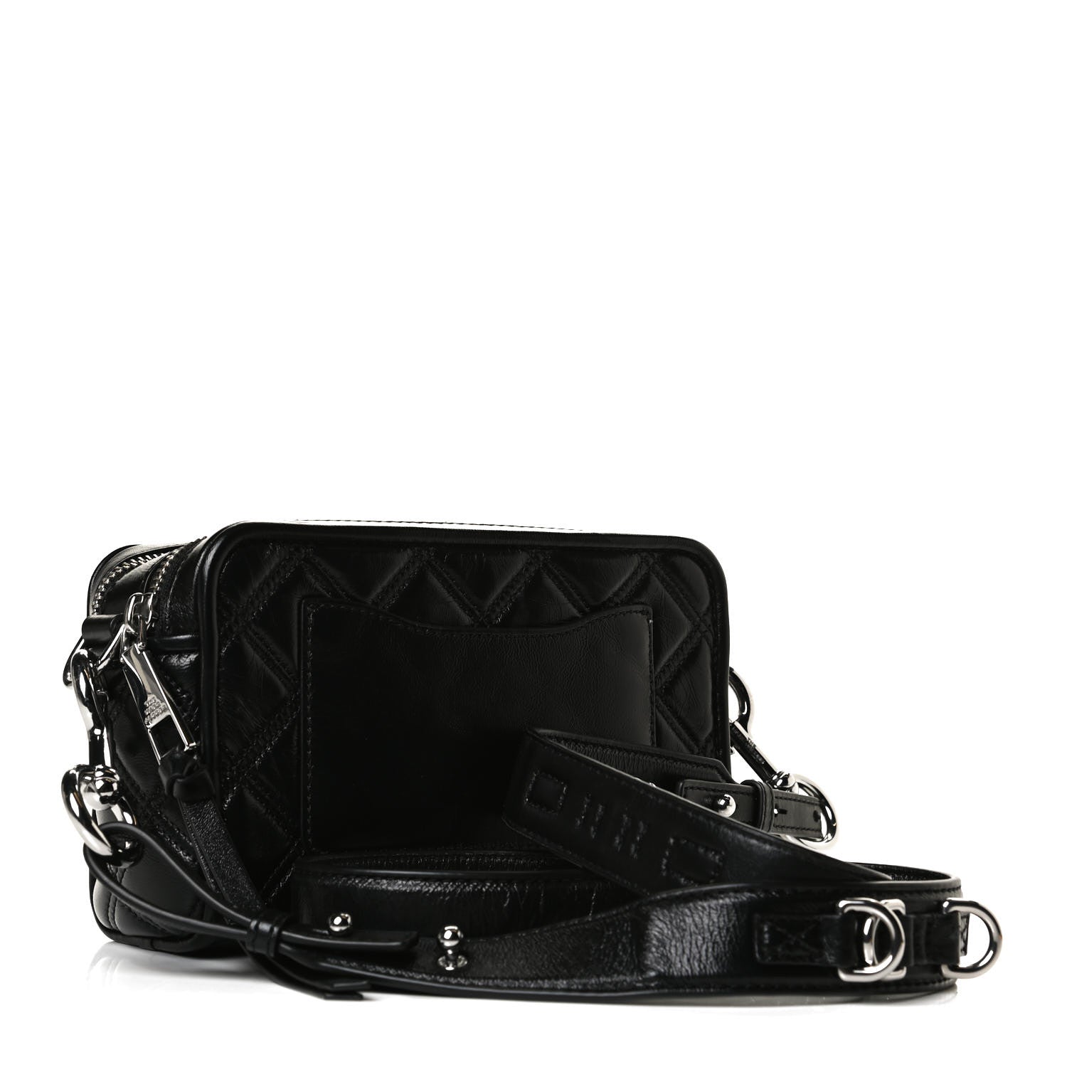 Marc Jacobs Natural Grain Calfskin Quilted The Softshot 21 Bag Black 2 of 14