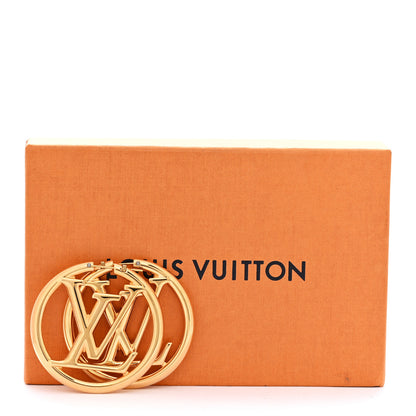 Louis Vuitton Metal Louise Hoop Earrings Gold 5 of 5