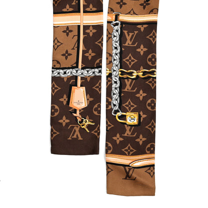 Louis Vuitton Silk Monogram Confidential Bandeau Brown 2 of 8
