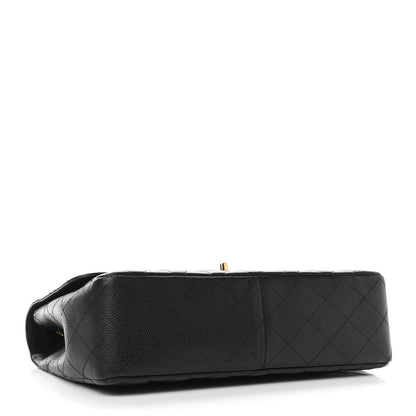Chanel Caviar Quilted Jumbo Single Flap Black 4 of 12