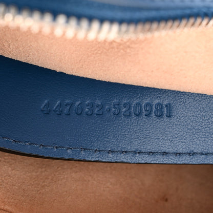 Gucci Calfskin Matelasse Aria Small GG Marmont Chain Shoulder Bag Clear Blue 8 of 9