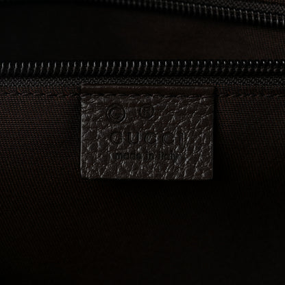 Gucci Monogram Dollar Calfskin Boston Duffle Bag Beige Ebony Testa di Moro Marrone Scuro 6 of 10