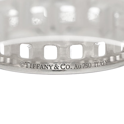 Tiffany 18K White Gold Wide T True Ring 58 8.25 4 of 5