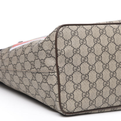 Gucci Soft GG Supreme Monogram Courrier Medium Crossbody Tote Beige New Acero 8 of 10