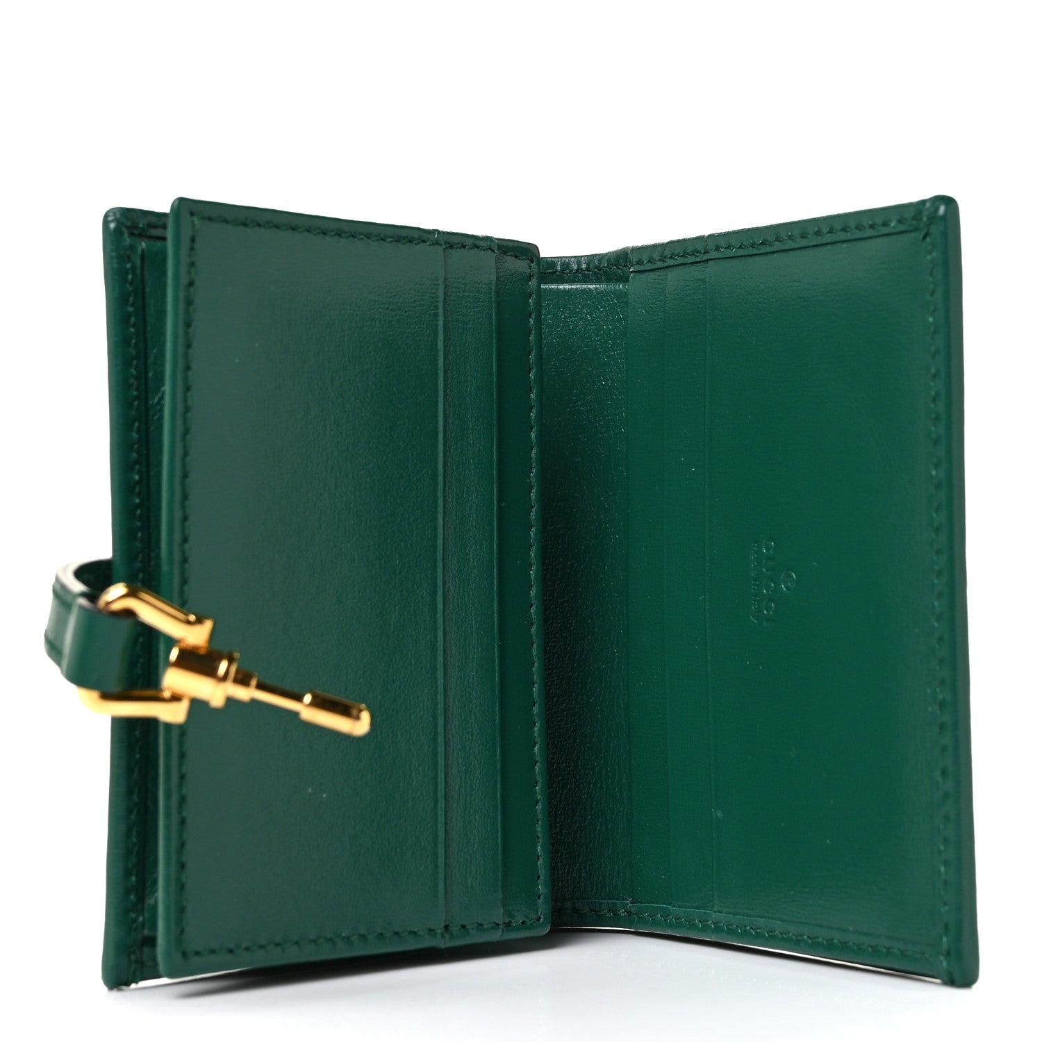 Gucci Calfskin Jackie 1961 Card Case Emerald 5 of 9
