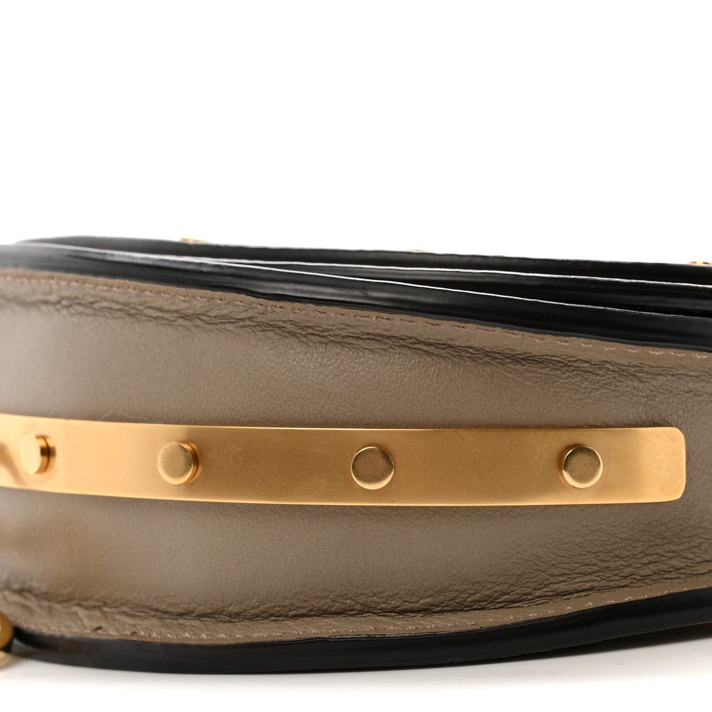 Calfskin Small Nile Bracelet Minaudiere Bag Motty Grey