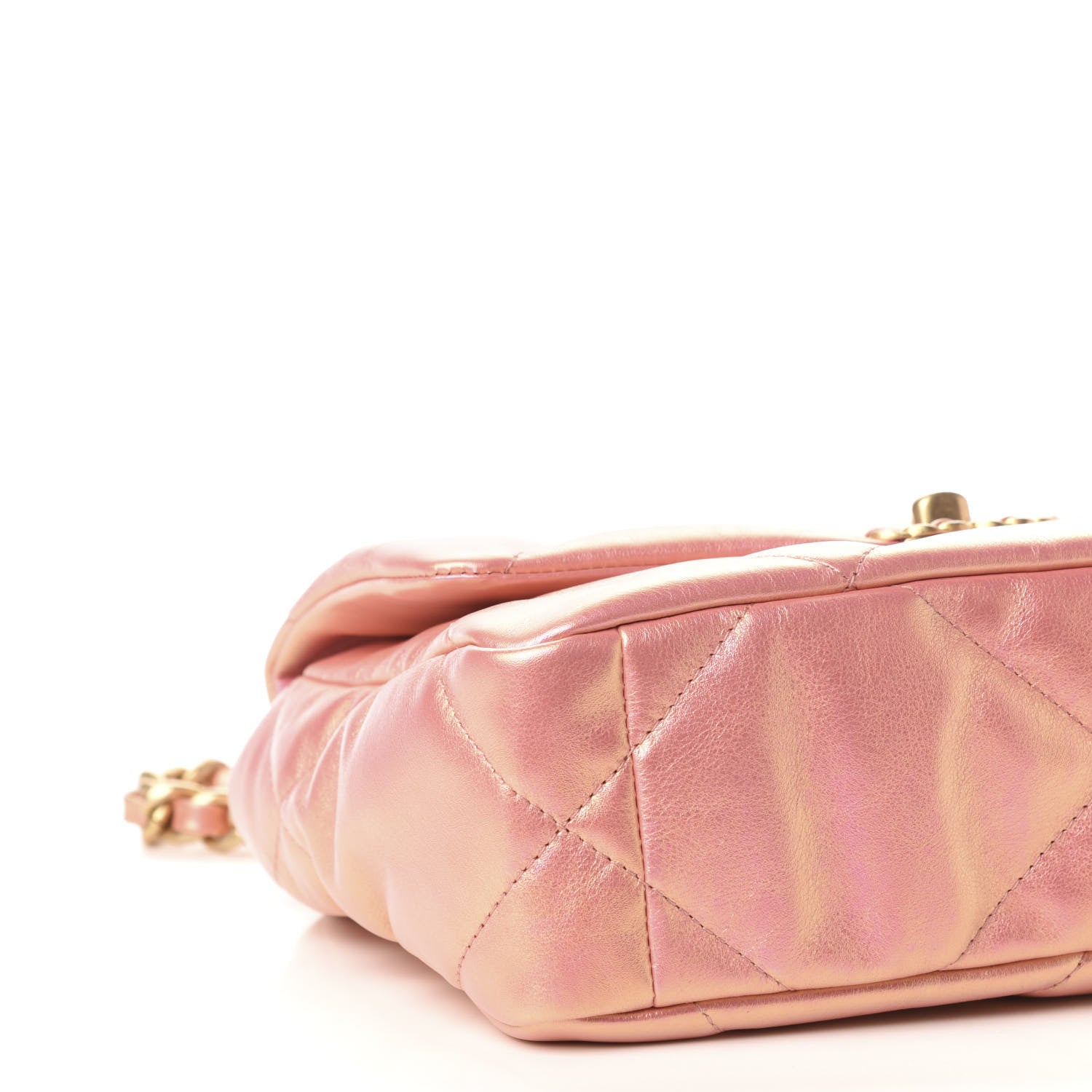 Chanel Iridescent Calfskin Quilted Medium 19 Flap Pink 8 of 11