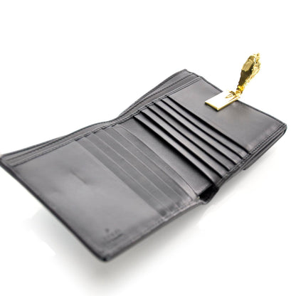 Gucci Monogram Tiger Head Compact Wallet Black 5 of 9