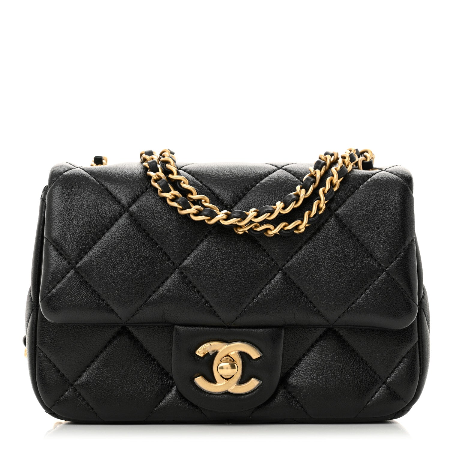Chanel Lambskin Quilted Pearl Small Flap Black 1 of 11