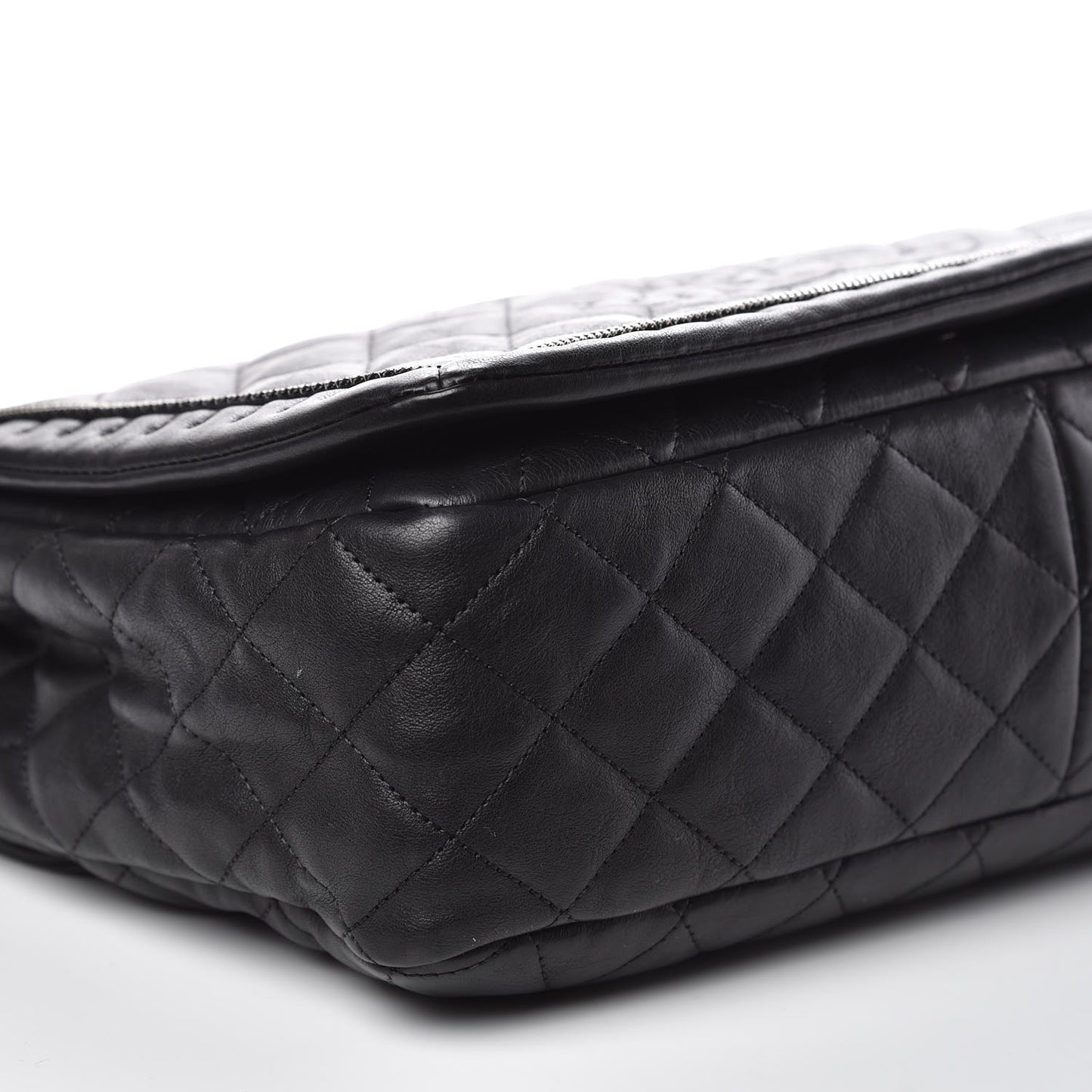Calfskin Quilted Large Istanbul Flap Black