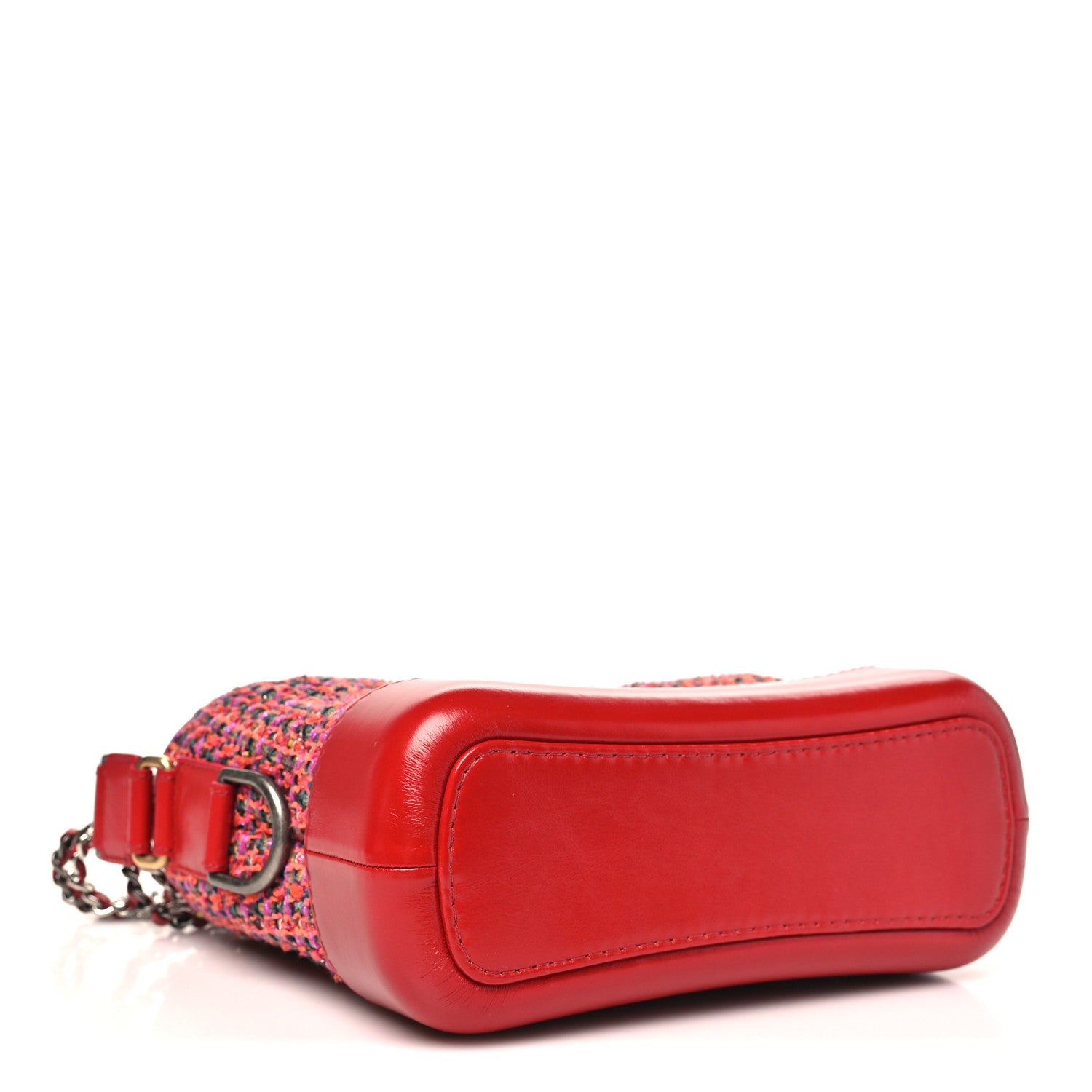 Chanel Tweed Calfskin Small Gabrielle Hobo Red Multicolor 4 of 10