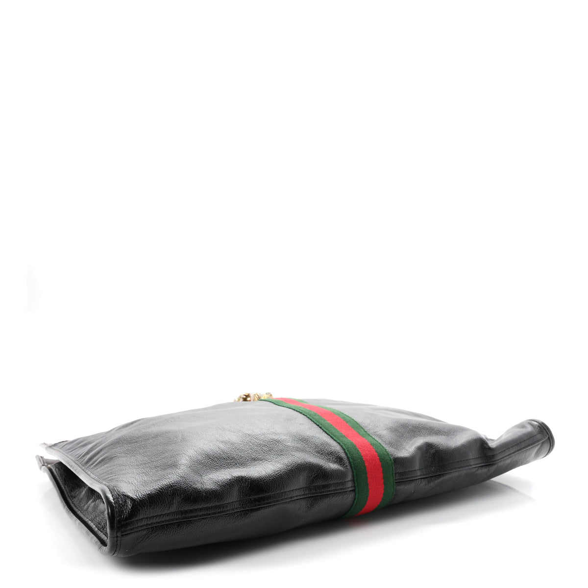 Calfskin Large Rajah Chain Tote Black